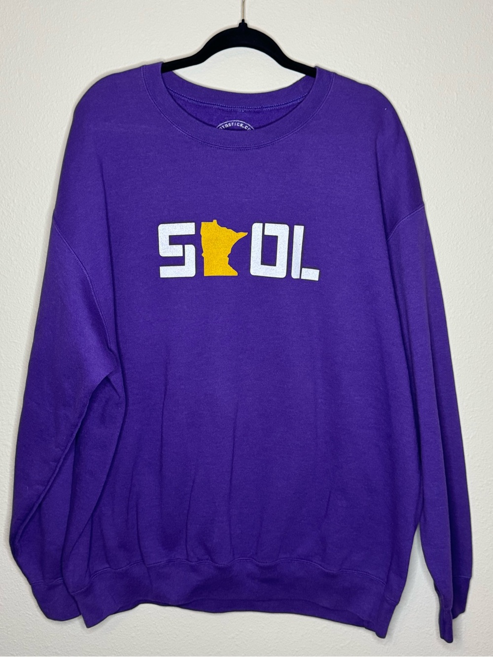 Unbranded Purple 'SKOL' Minnesota Graphic Crewneck Sweatshirt